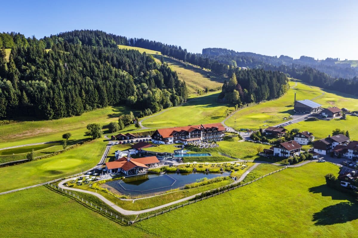 Luftbildaufnahme Haubers Naturresort im Allgäu